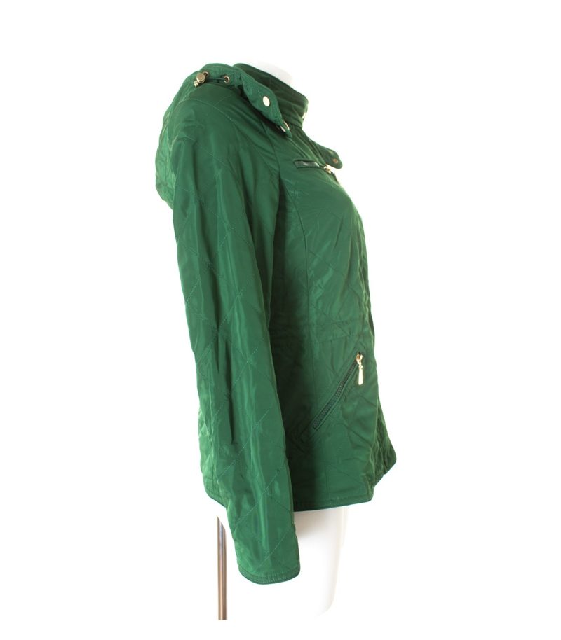 ZARA Damen BASIC Jacke Kapuzenjacke Gr. S Grün – Foto 4