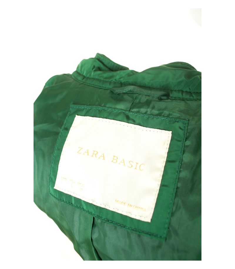 ZARA Damen BASIC Jacke Kapuzenjacke Gr. S Grün – Foto 5