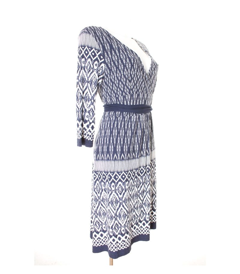ADAGIO Damen Kleid Freizeitkleid Gr. DE 40 Blau/Weiß – Foto 2