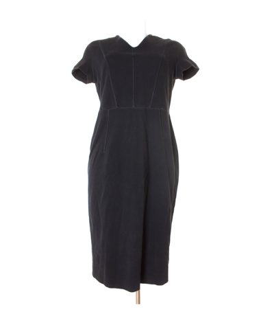 COS Damen Kleid Gr. DE 42 Schwarz Baumwolle