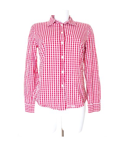Marc O'Polo Damen Bluse Shirt Gr. DE 36 Rot/Weiß Baumwolle