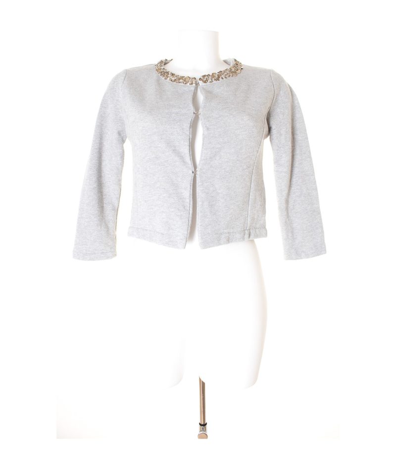 MIA F Damen Strickjacke Blazer Gr. S Grau Baumwolle – Foto 1