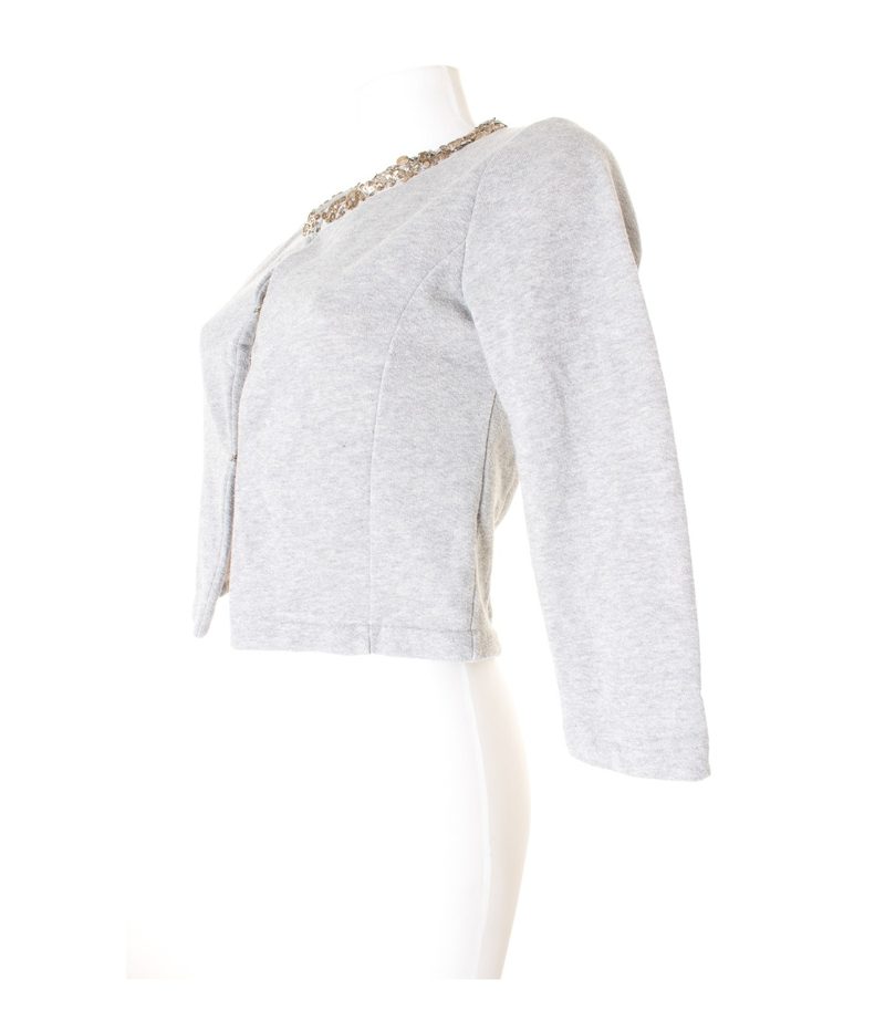 MIA F Damen Strickjacke Blazer Gr. S Grau Baumwolle – Foto 2