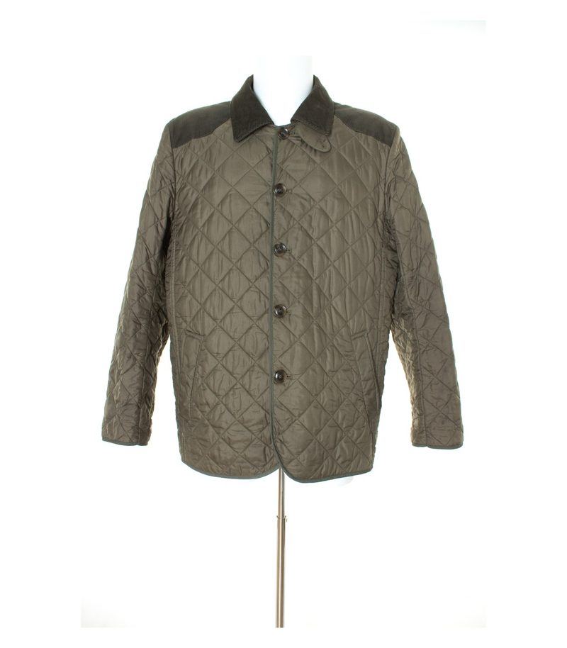 Herren Steppjacke Sommerjacke Kordjacke Gr. 54 Khaki Baumwolle – Foto 1