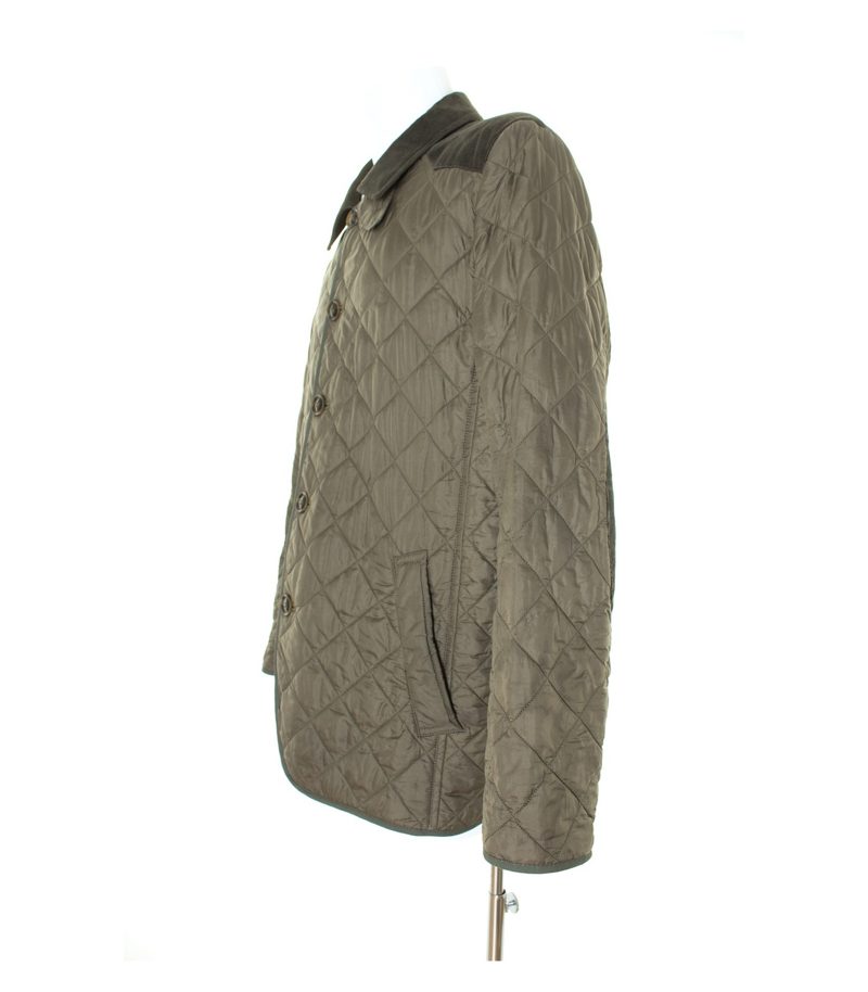 Herren Steppjacke Sommerjacke Kordjacke Gr. 54 Khaki Baumwolle – Foto 2
