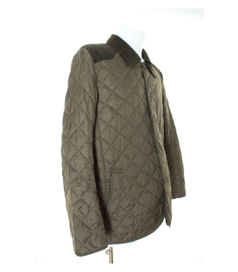 Herren Steppjacke Sommerjacke Kordjacke Gr. 54 Khaki Baumwolle – Foto 5