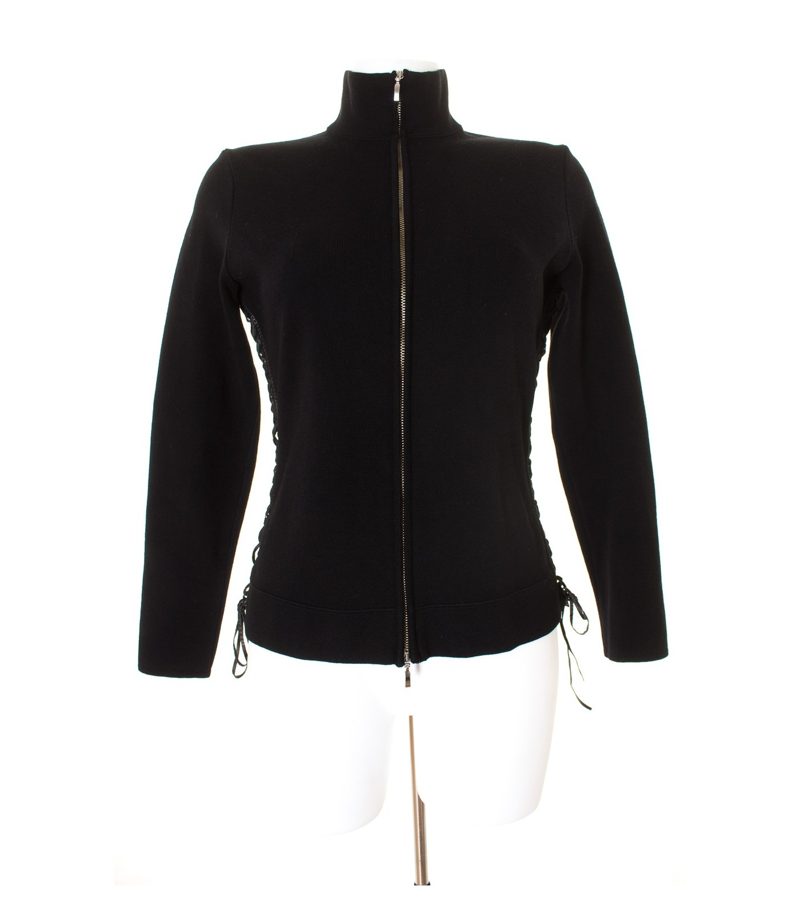 BRUNO MANETTI Damen Strickjacke Gr. DE 38 Schwarz Wolle – Foto 1