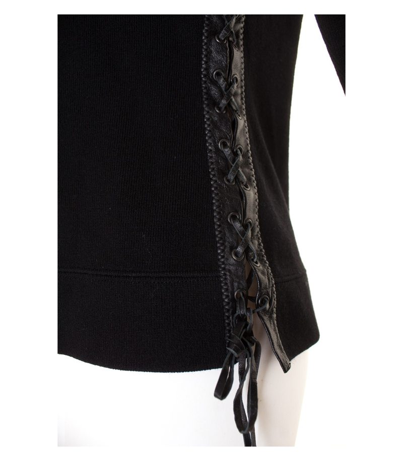 BRUNO MANETTI Damen Strickjacke Gr. DE 38 Schwarz Wolle – Foto 3