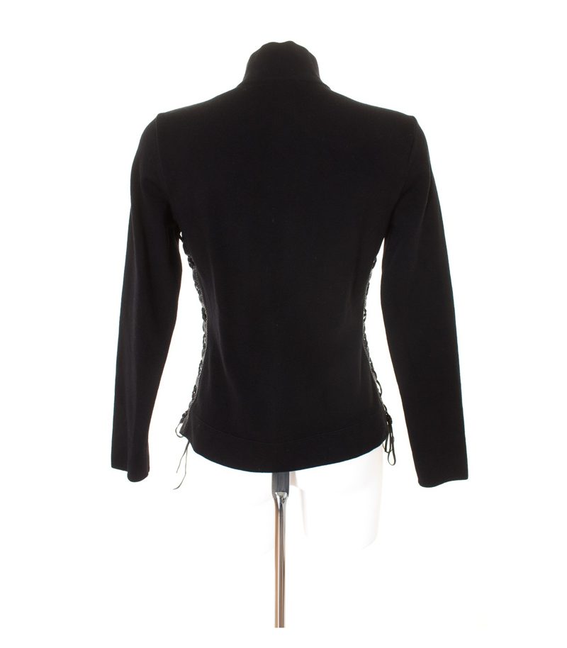BRUNO MANETTI Damen Strickjacke Gr. DE 38 Schwarz Wolle – Foto 4