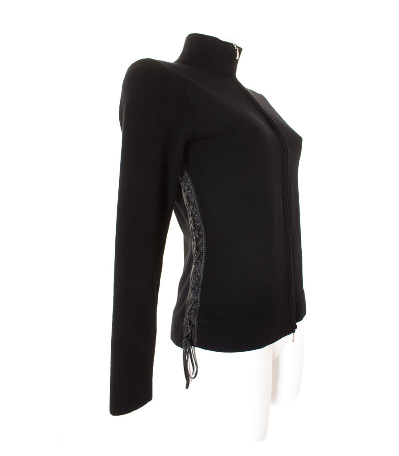 BRUNO MANETTI Damen Strickjacke Gr. DE 38 Schwarz Wolle – Foto 5