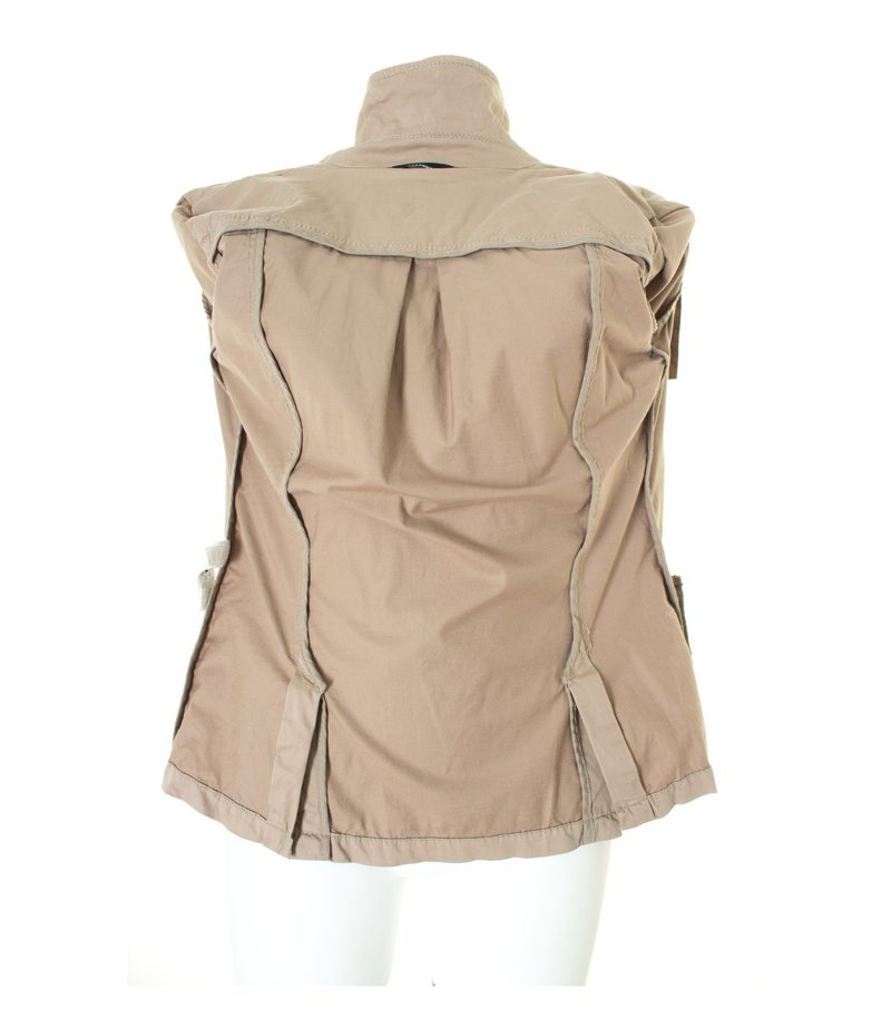STEFANEL Damen Blazer Gr. DE 34 Beigegrau Baumwolle – Foto 5