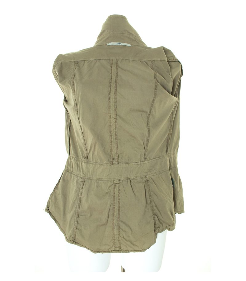 Bottega Damen Bluse Shirt Gr. M Khaki Baumwolle – Foto 7