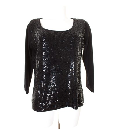 MARINA RINALDI Damen BASIC Pullover Gr. S Schwarz Seide Kaschmir