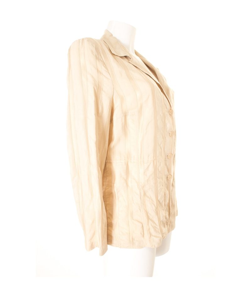 BLACKY BERLIN Damen Blazer Gr. DE 38 Cremebeige Viskose – Foto 4