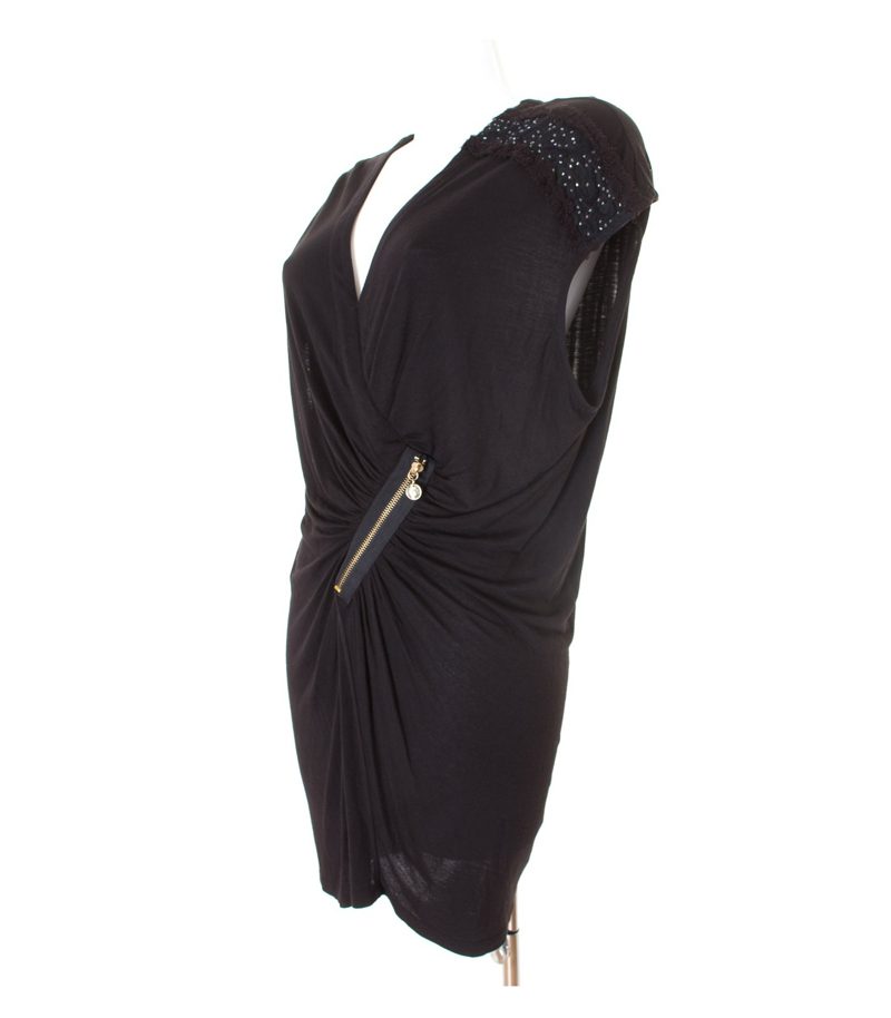 Only 4 stylish Girls by PATRIZIA PEPE Damen Kleid Gr. DE 40 Schwarz Viskose – Foto 2