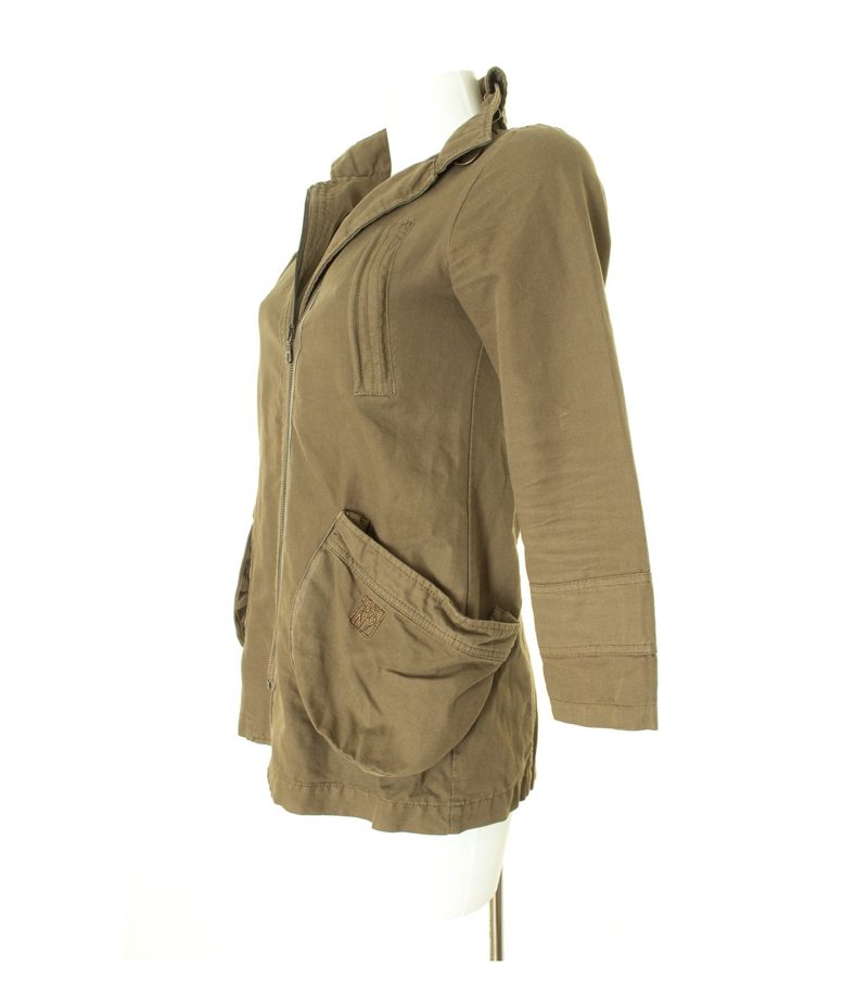 DKNY DONNA KARAN NEW YORK Mädchen Sommerjacke Gr. 10 Jahre Khaki Baumwolle – Foto 2