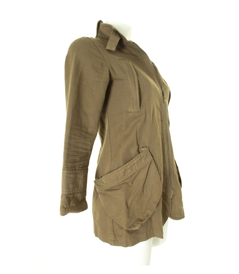 DKNY DONNA KARAN NEW YORK Mädchen Sommerjacke Gr. 10 Jahre Khaki Baumwolle – Foto 4