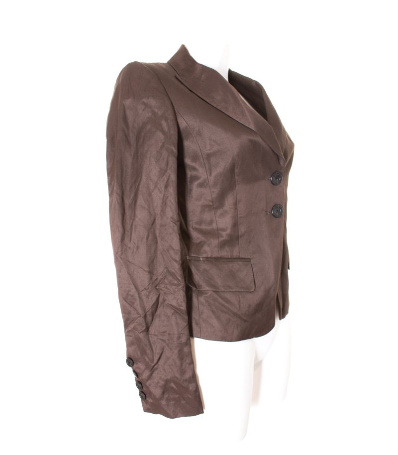 WE Damen Hosenanzug Blazer Shorts kurze Hose Gr. DE 36 Braun Viskose Wolle – Foto 5