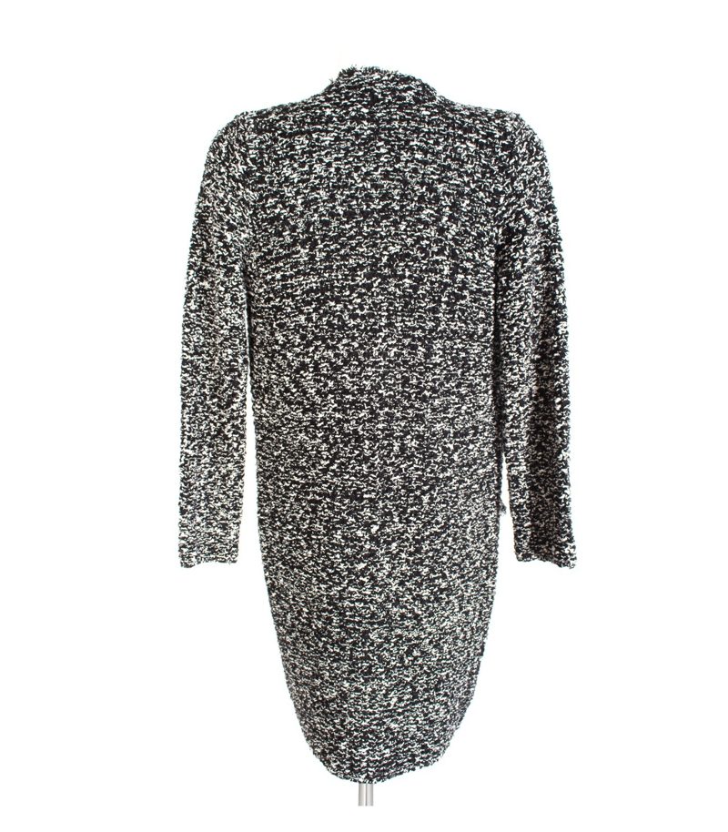 ZARA Damen Strickmantel Mantel Gr. S Schwarz/Weiß KNIT Baumwolle – Foto 3