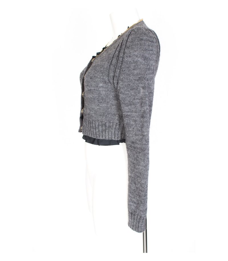 ATOS LOMBARDINI Damen Strickjacke Gr. L Mehrfarbig Mohair Wolle – Foto 2
