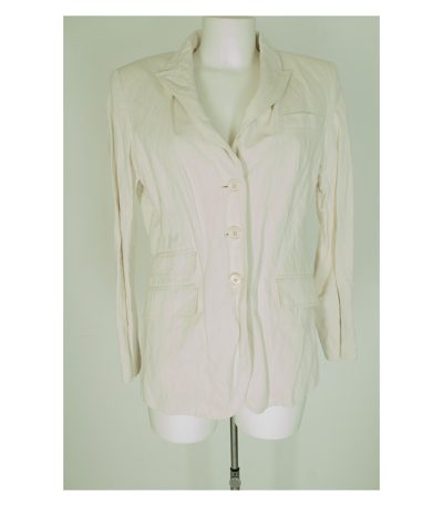 NVSCO 2107 Damen Blazer Gr. DE 40 Weiß Baumwolle
