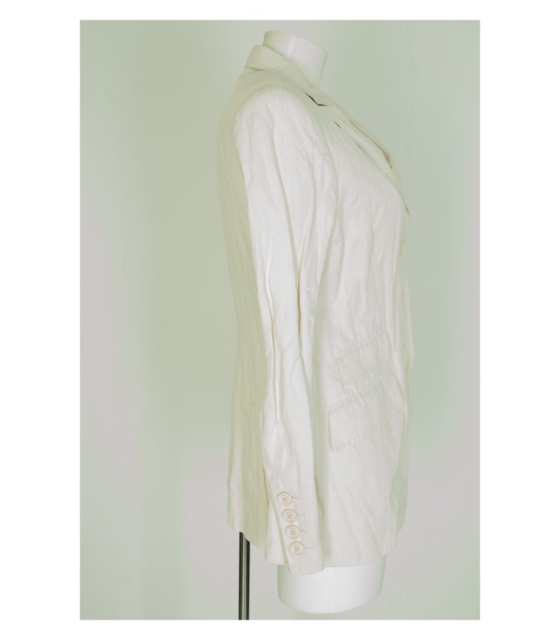 NVSCO 2107 Damen Blazer Gr. DE 40 Weiß Baumwolle – Foto 3
