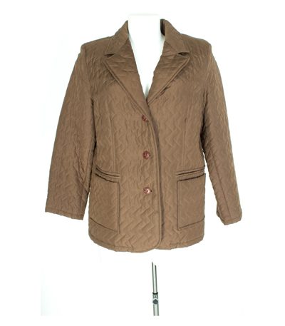 Peter Hahn Damen Jacke Gr. DE 44 Braun Seide