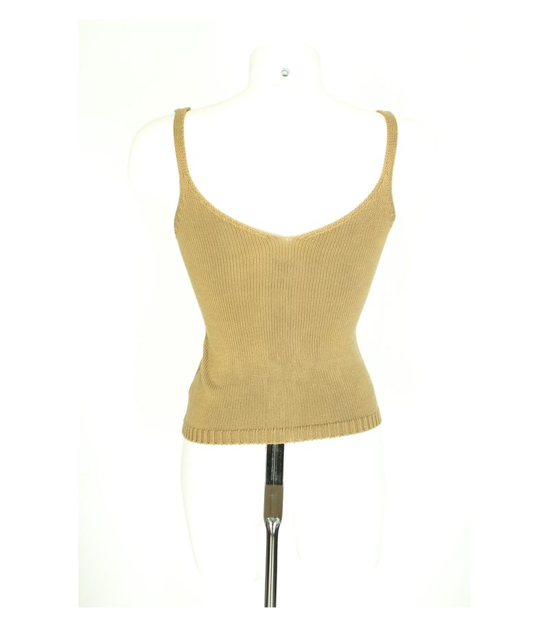 SCHUMACHER Damen Twinset Strickjacke Top Gr. XS Khaki Baumwolle – Foto 6