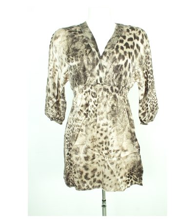 set Damen Kleid Minikleid Gr. DE 34 Mehrfarbig Seide