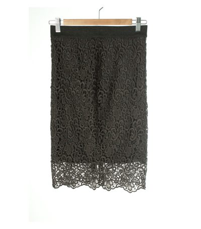 ana alcazar Damen Rock Lace Gr. DE 34 Grauviolett Wolle Viskose