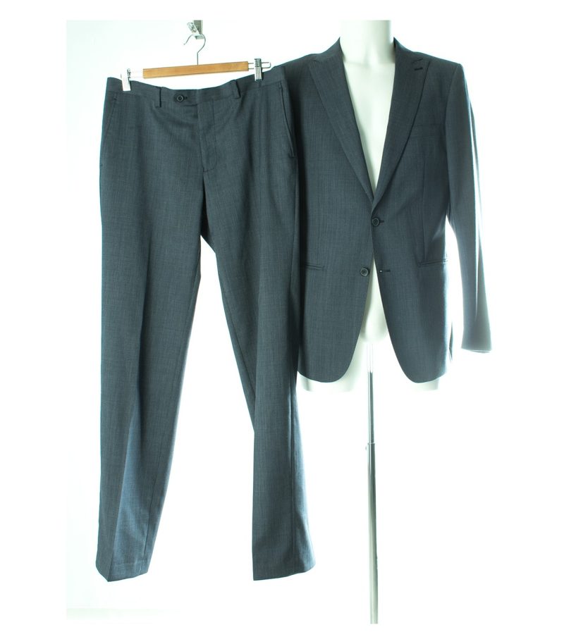 Van Gils Herren Anzug Gr. 98 Blau Wolle – Foto 1