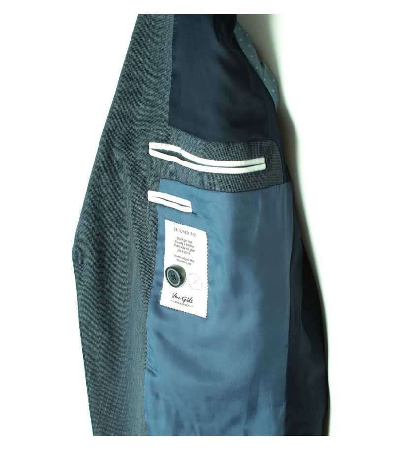 Van Gils Herren Anzug Gr. 98 Blau Wolle – Foto 5