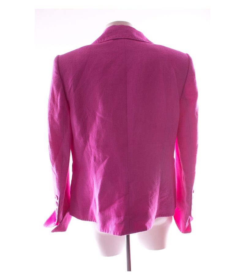 BARBARA KESSELS Damen Blazer Gr. DE 42 Verkehrspurpur Leinen Seide – Foto 3