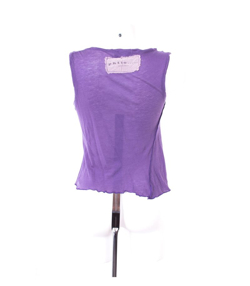 philosophy ALBERTA FERRETTI Damen Top Shirt Gr. M Violett Baumwolle – Foto 4