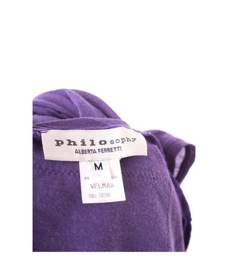 philosophy ALBERTA FERRETTI Damen Top Shirt Gr. M Violett Baumwolle – Foto 5