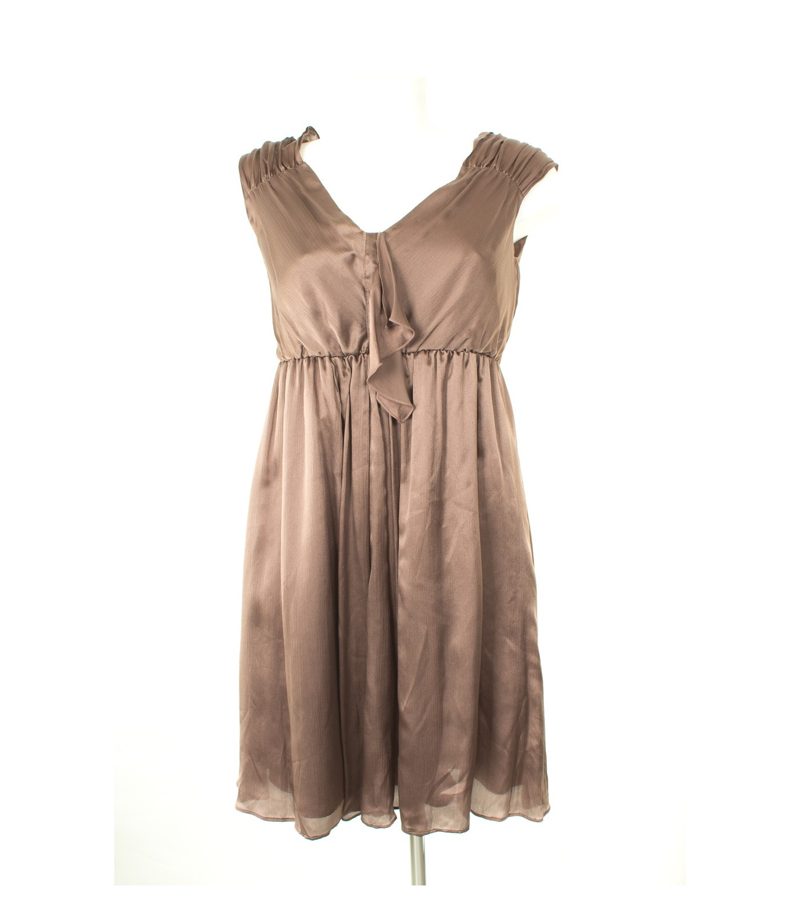 MAX&Co. Damen Kleid Abendkleid Gr. DE 36 in Braunviolett Seide – Foto 1