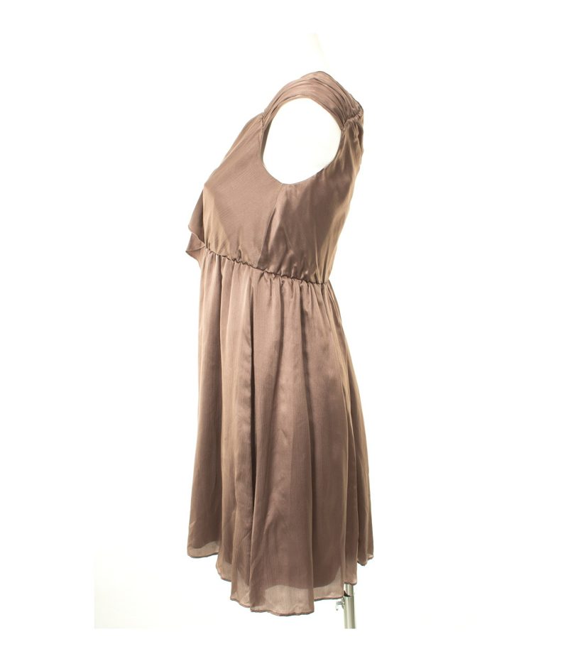 MAX&Co. Damen Kleid Abendkleid Gr. DE 36 in Braunviolett Seide – Foto 2
