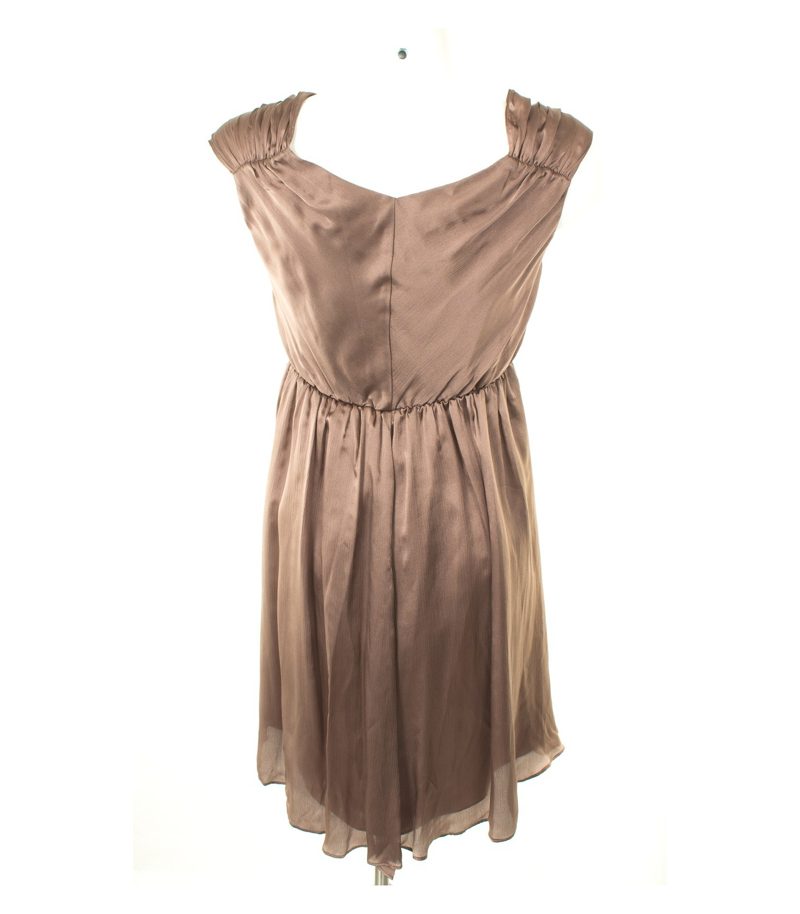 MAX&Co. Damen Kleid Abendkleid Gr. DE 36 in Braunviolett Seide – Foto 3