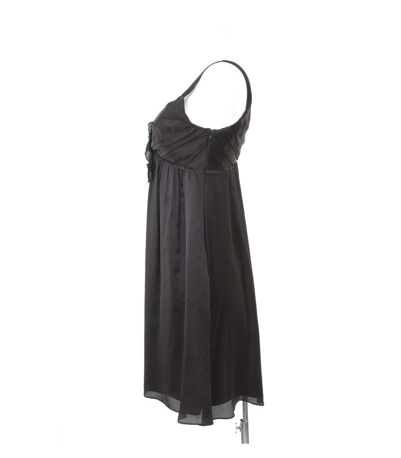 MAX&Co. Damen Kleid Abendkleid Gr. DE 38 Schwarz Seide – Foto 2