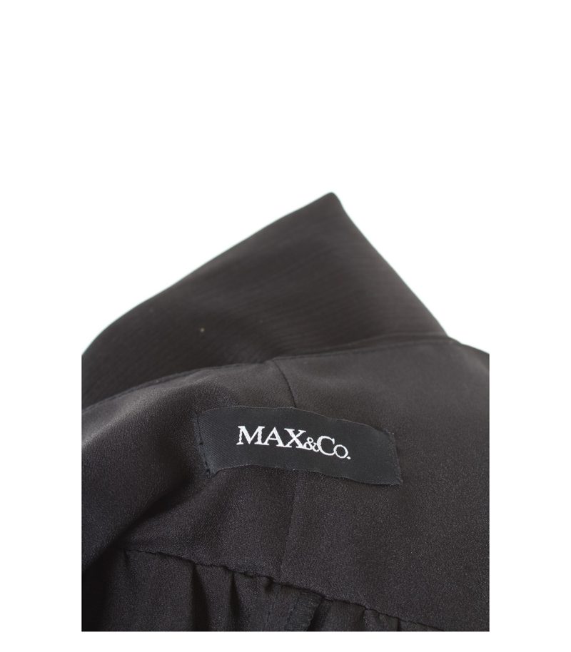 MAX&Co. Damen Kleid Abendkleid Gr. DE 38 Schwarz Seide – Foto 4