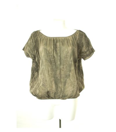 Dtlm REPEAT Damen Bluse Tunika Lace Gr. DE 38 Grau/Beige Baumwolle