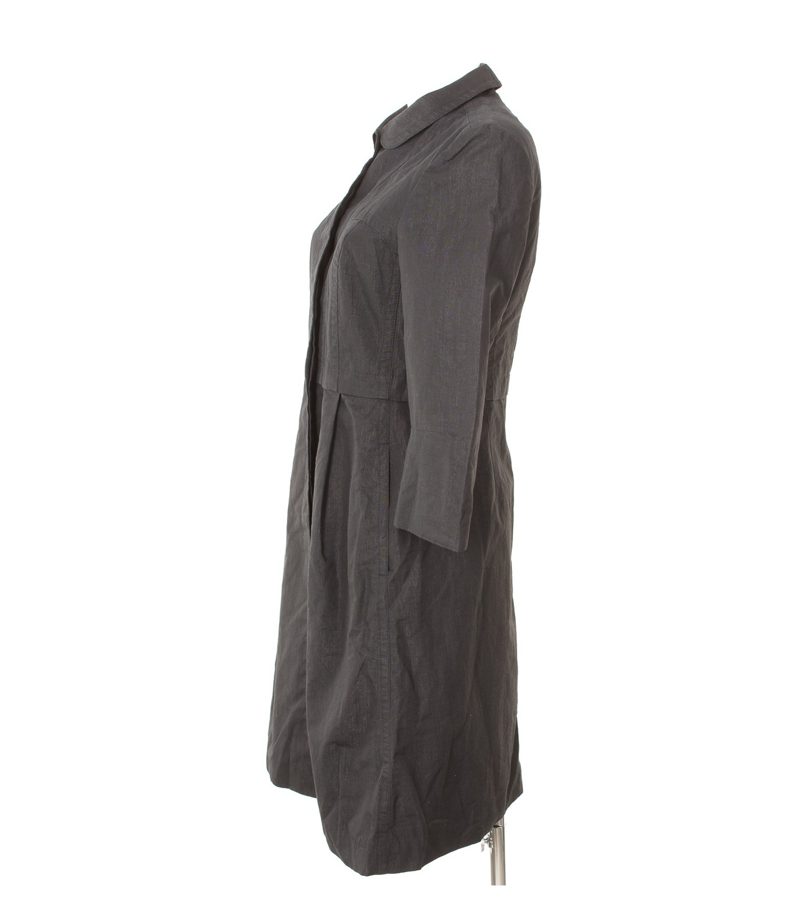 Marc O'Polo Damen Mantel Sommermantel Gr. DE 36 Schwarz Baumwolle Leinen – Foto 2