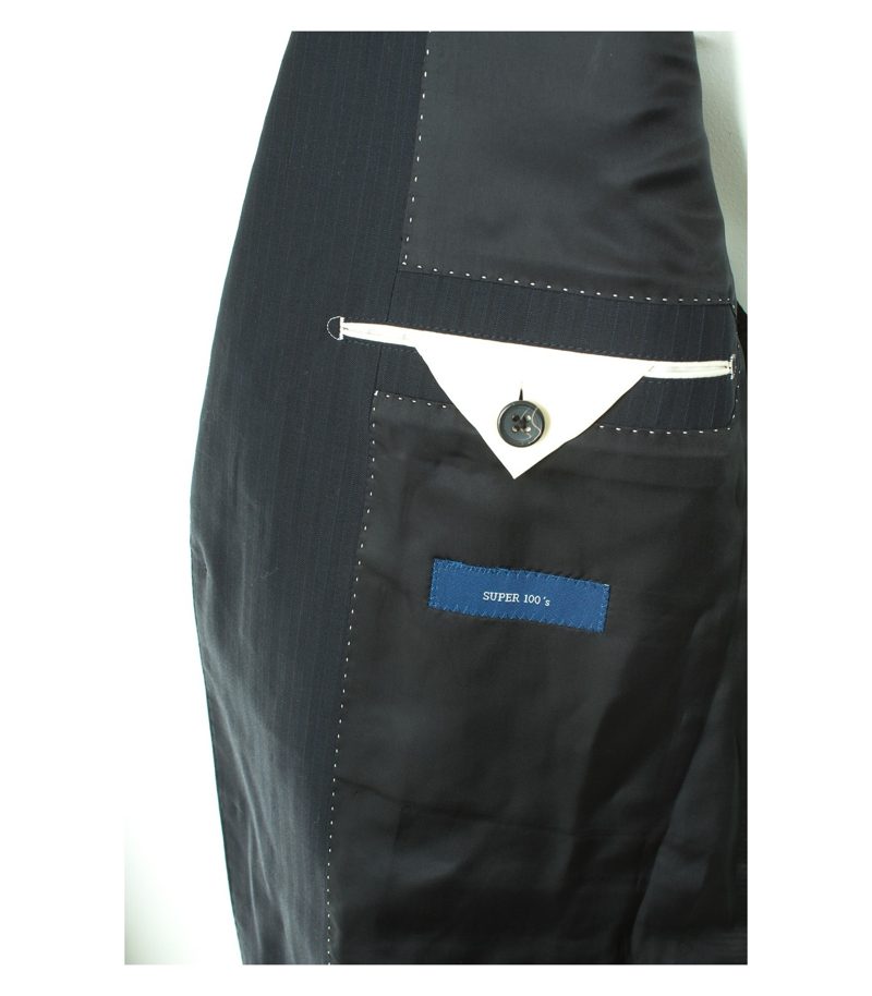 Tom Rusborg Herren Anzug Super 100's Gr. 102 Blau Wolle – Foto 4