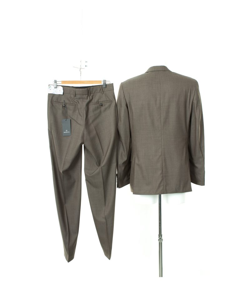 BARUTTI Herren Anzug Sakko Hose COMFORT FIT Gr. 90 Braungrau Wolle NEU – Foto 2