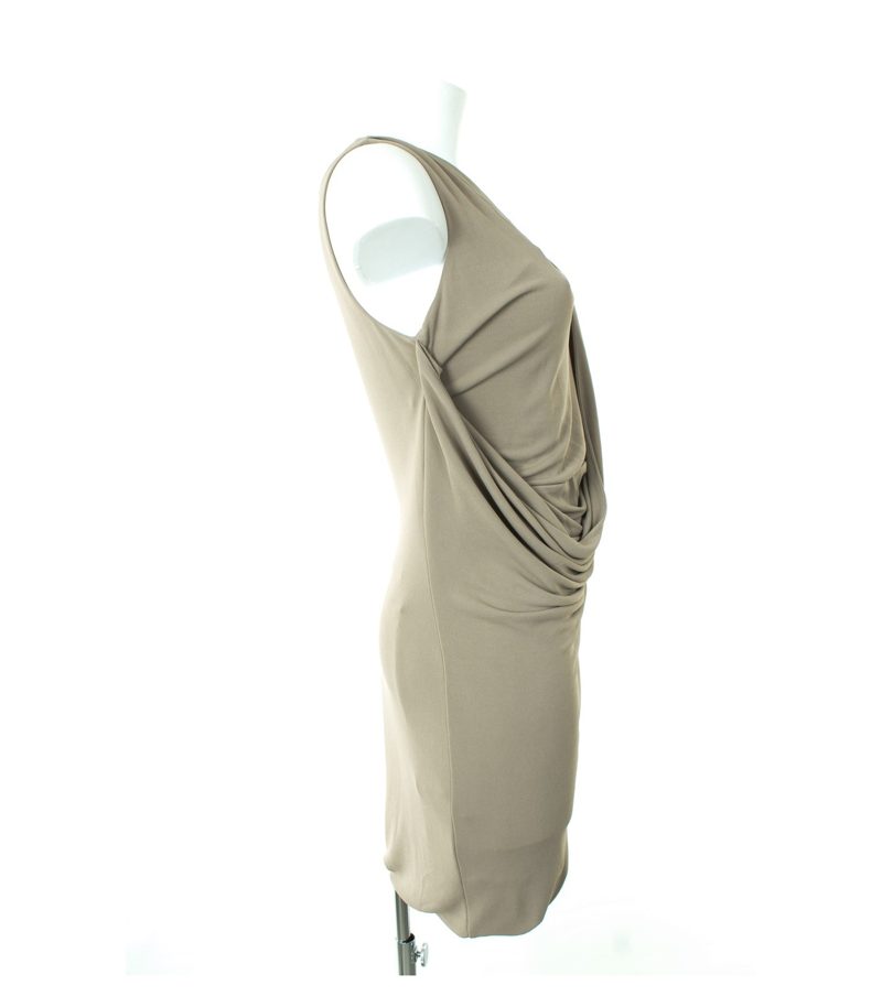 Massimo Dutti Damen Kleid Abendkleid Gr. S Beigegrau NEU – Foto 3
