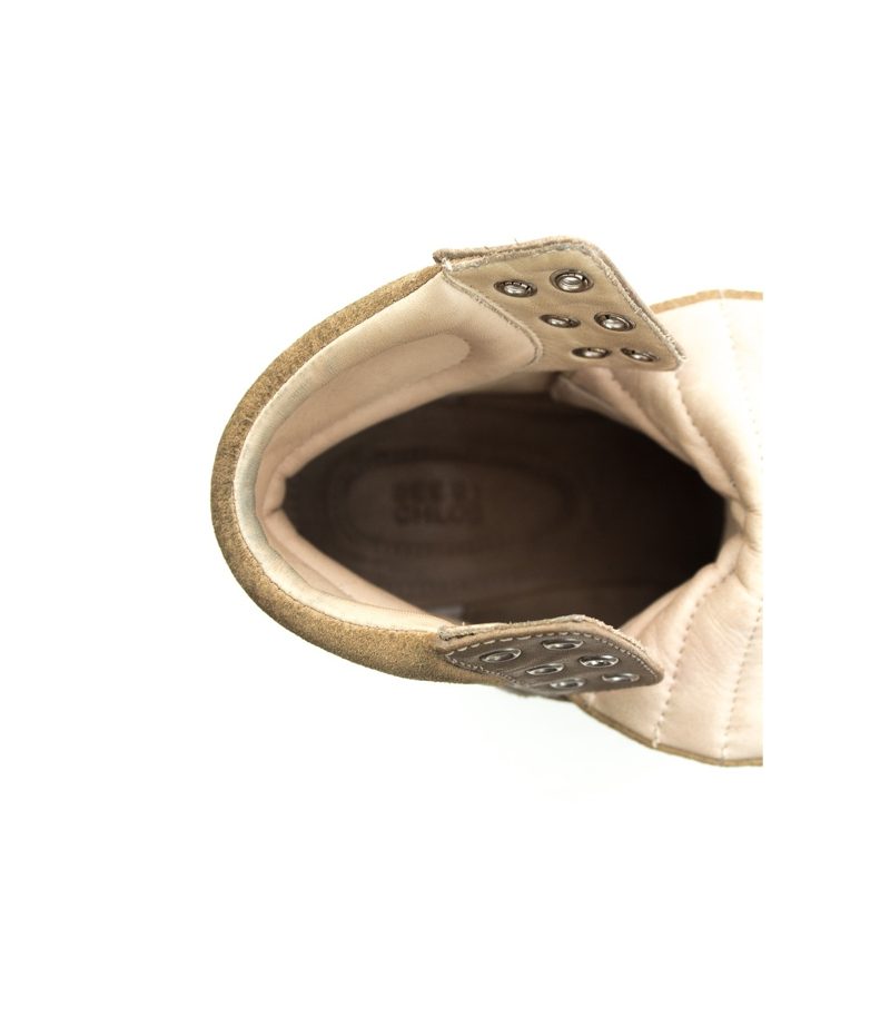 SEE BY CHLOÉ Damen Stiefeletten Boots Gr. EU 37 Beigegrau Leder – Foto 4