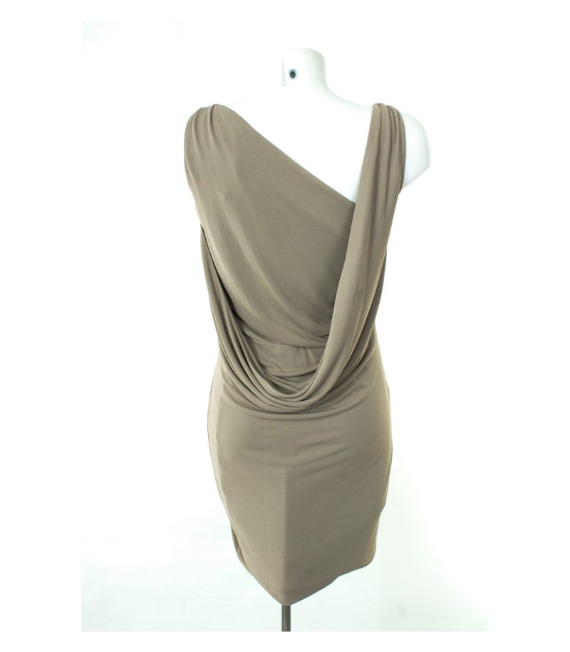Massimo Dutti Damen Kleid Abendkleid Gr. S Beigegrau NEU – Foto 8
