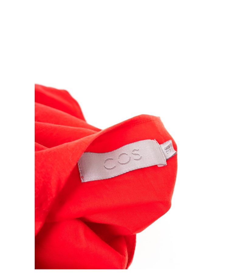 COS Damen Kleid Sommerkleid Gr. DE 36 Rot Baumwolle – Foto 3