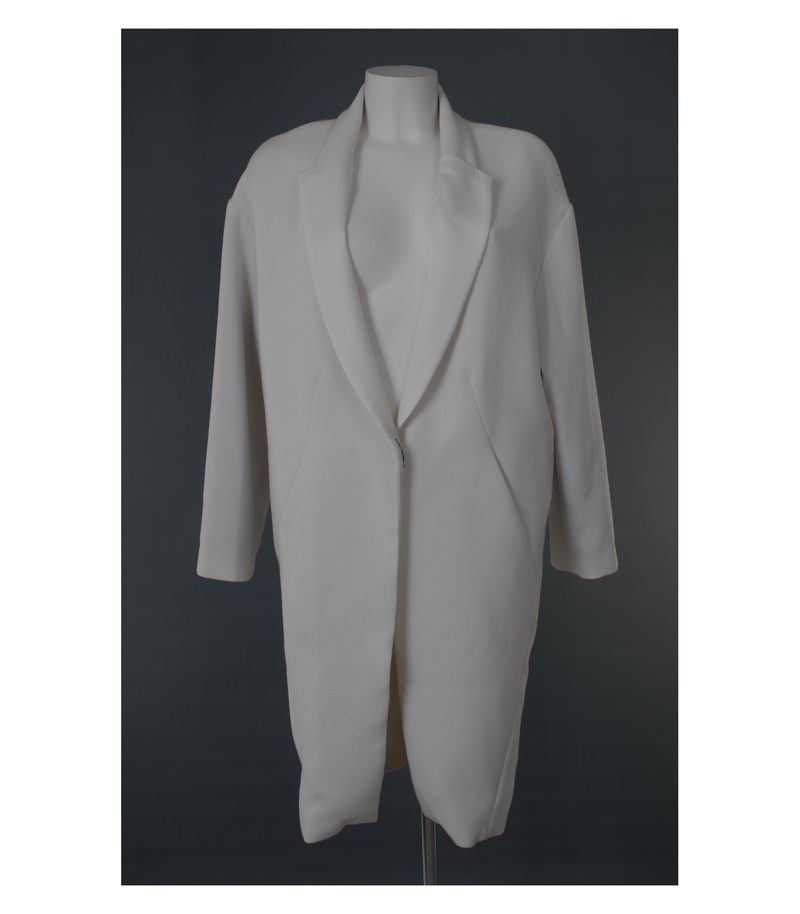 MCB BY MALENE BIRGER Damen Mantel Sommermantel Gr. DE 36 Beigeweiß Viskose – Foto 1
