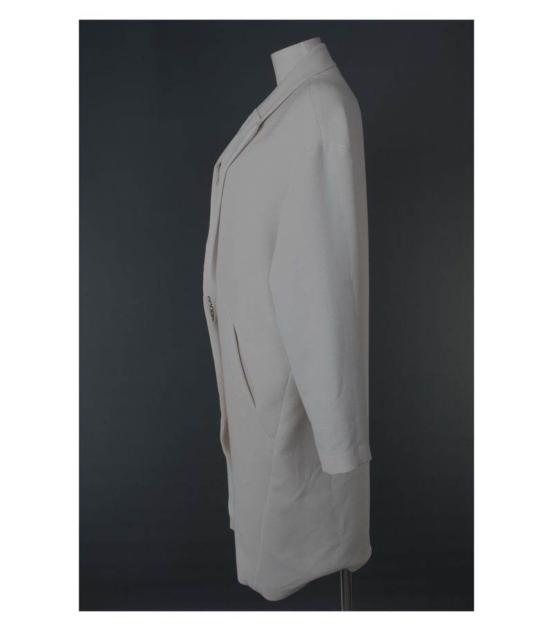 MCB BY MALENE BIRGER Damen Mantel Sommermantel Gr. DE 36 Beigeweiß Viskose – Foto 2